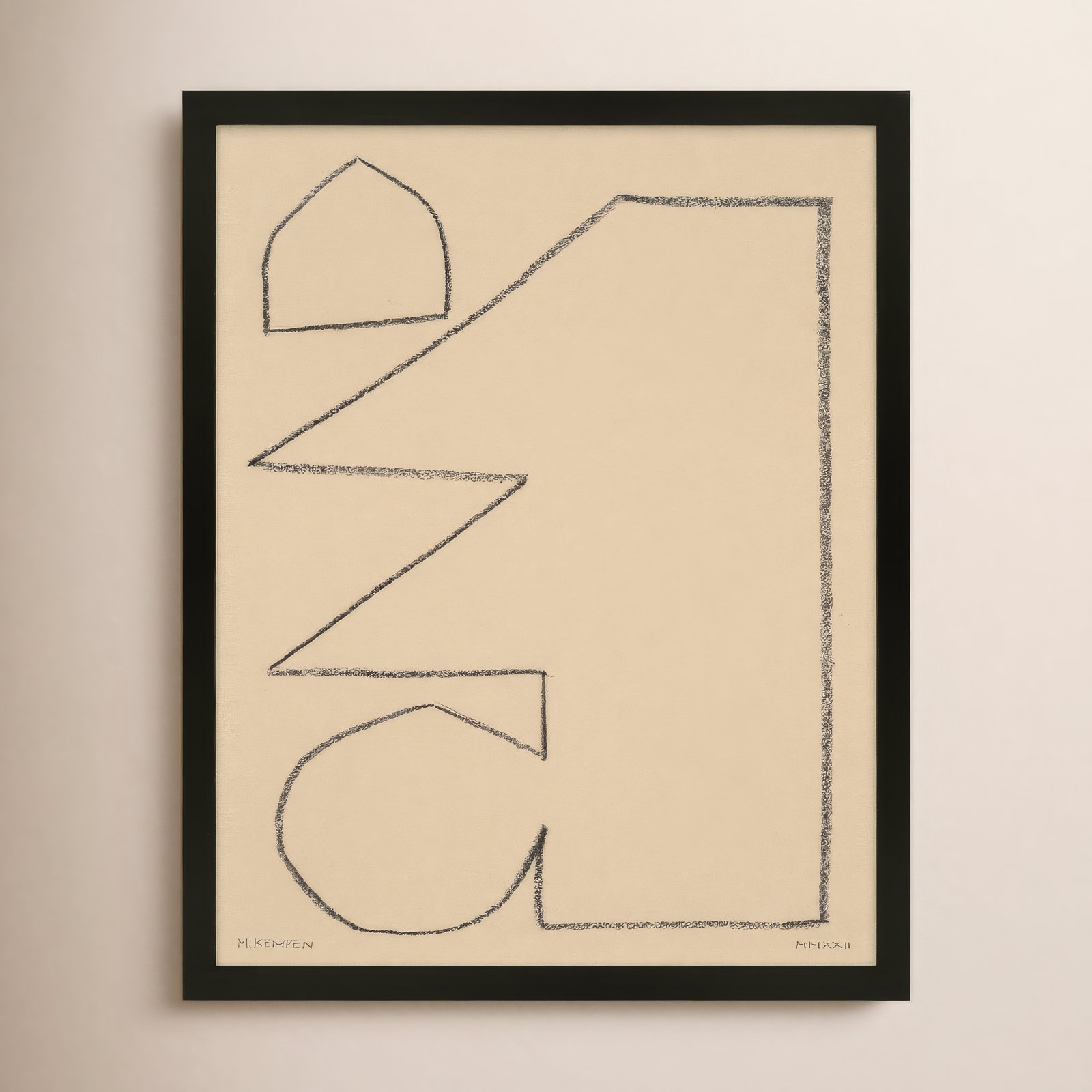 Outlines 10 by Michael Kempen, Black Framed, 16" W x 20" H