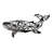 Whale Nautical Theme Modern Abstract Wall Accent Sculpture Hanging Decoration Metal Wall Decor-124839162-124839167