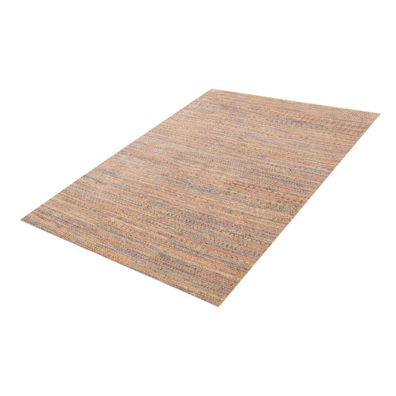 Tapis multicolore en soie noué à la main One Of Kind 5 pi 11 po x 9 pi 0 po