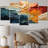 Biomorphism Forms V - 5 Piece Wrapped Canvas Print