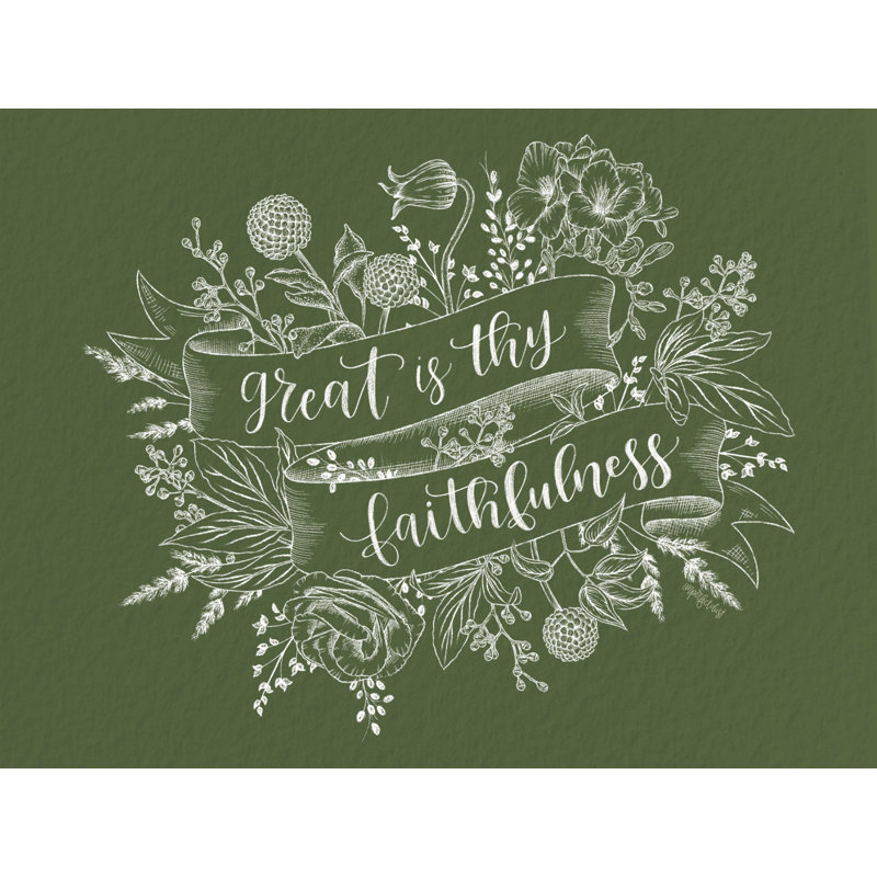«Great Is Thy Faithfulness», reproduction sur toile tendue, H 30 po x l 40 po