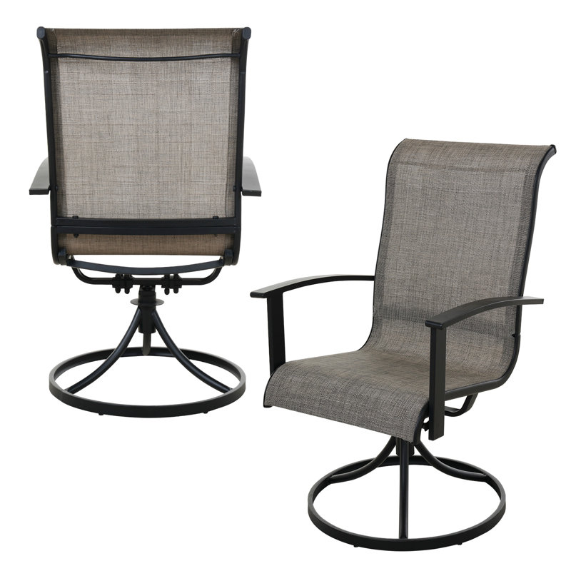 Fauteuil de patio Errik, Gris café