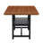 Walnut Textured MDF Dining Table With Storage Platform, 71 X 35.4 Inch | Gift Idea-748197950