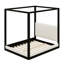 Lit plateforme à baldaquin pour chambre à coucher, tête de lit tapissier-129598495-129598496