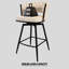 Ensemble de 2 tabourets de bar en lin blanc Rotation à 360 degrés, base. Matériau des serviettes, rembourrage confortable. Pour les bars, les tabourets 2 tabourets. Fonction pivotante, construction , Cafés, Îlots de cuisine. Assemblage