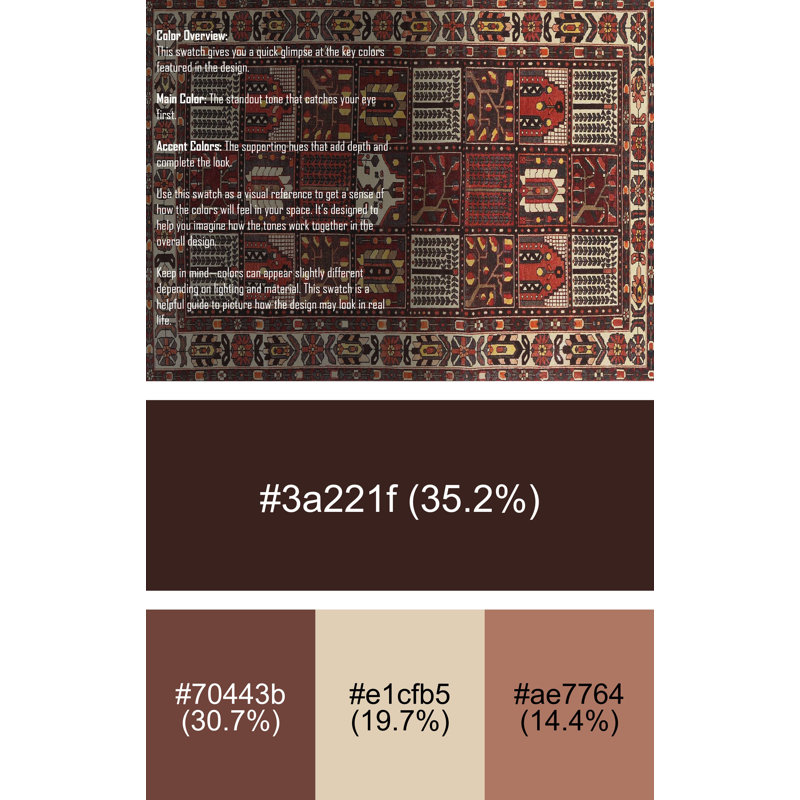 Tapis traditionnel rouge / vert, Rectangle 5 pi x 7 pi