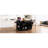 Fluted Kitchen Island With Trash Can Storage Cabinet, Power Outlet, Internal Storage Rack, Rolling Kitchen Islands On 5 Wheels With 3 Drawer, 3 Open Side Racks For 10 Gallon Garbage Bin-1162197708