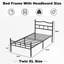 Metal Bed Frame With Headboard-1241608706
