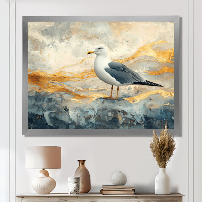 Coastal Seagull The Watchful Gull III - Art mural mouette