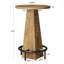 Grande table de salle à manger ronde 37,4 po, petite table de bar avec repose-pieds (ensemble de 2)-119275919