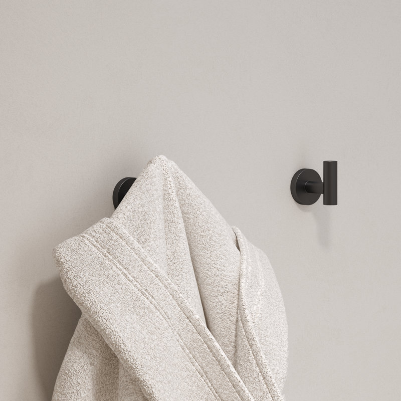 Angelsey Towel Hooks, Heavy-Duty Hook for Towels & Robes, Stainless Steel Bathroom Hardware Set, Matte Black Bath Hanger