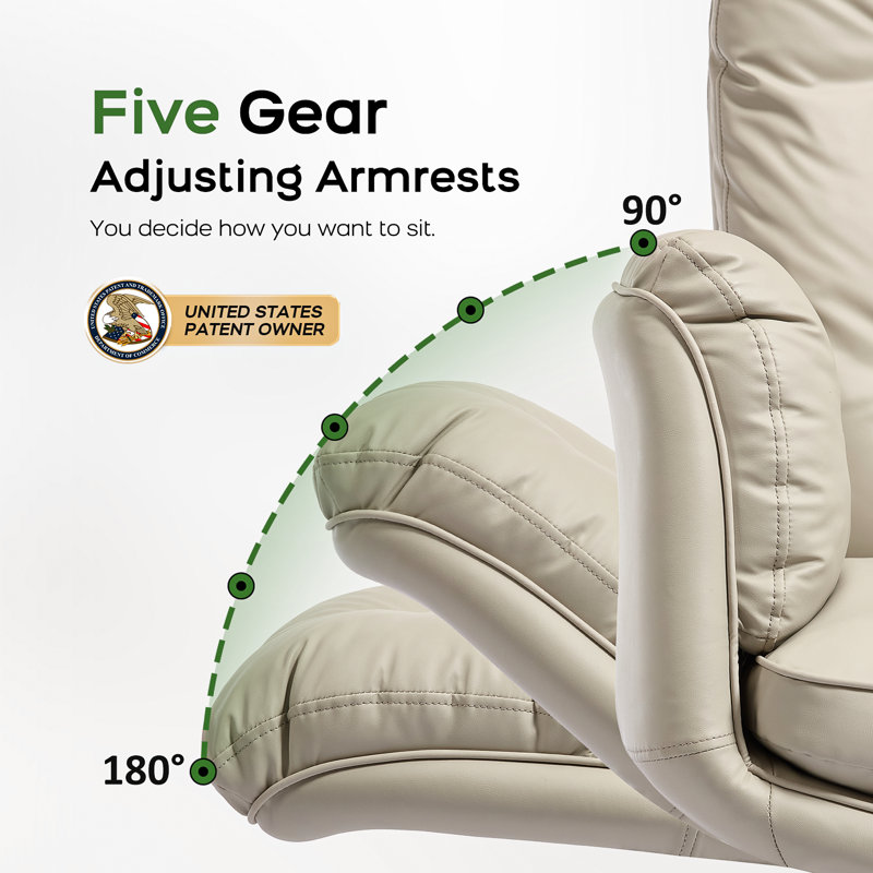 Criss Cross Chair with armrest，Cross Legged Chair with wheels, Cream, Cream