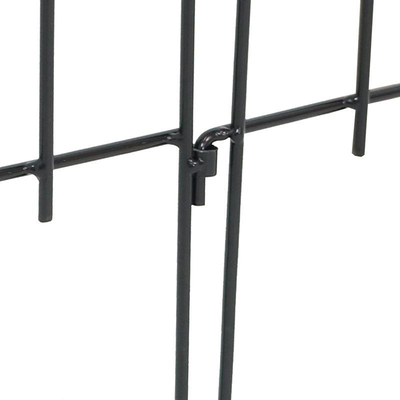 1.63 ft. H x 8.33 ft. W Madisen Steel Decorative Finial Border Fence