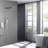 Luxury Bathroom Shower Mixer - 10" Square Brushed Nickel Rain In-127299609