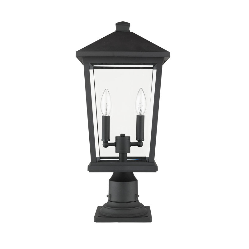 Luminaire suspendu à 2 lumières H 21,5 po Bourke, Noir