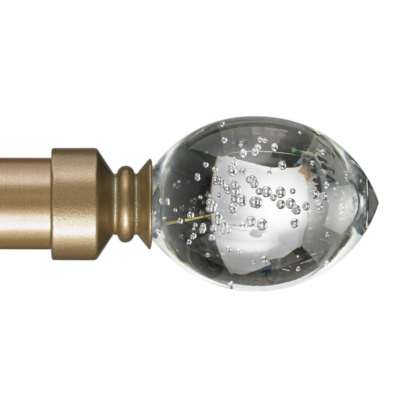 Tringle à rideaux simple 1,13 po Valmar, H 2,13 po x l 96 po x P 3,5 po, Champagne