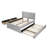 Storage Extendable Beds, Grey Chenille Modern Daybed For Small Home
