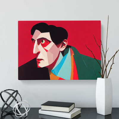 Portrait Of A Man Abstract - Wrapped Canvas