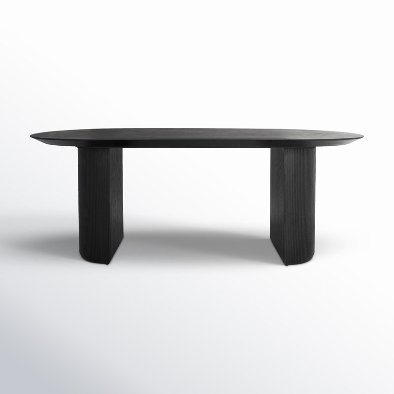 Modern Beech Oval Dining Table - Abberton