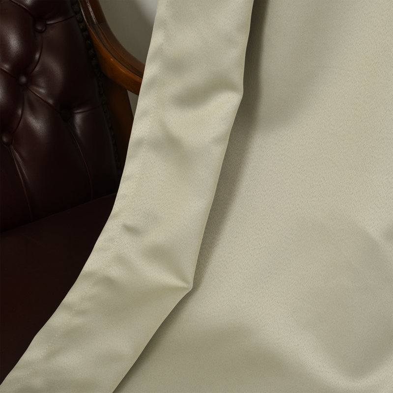 Panneaux de rideaux obscurcissants en satin de couleur unie, L 52 po x L 84 po, Grès