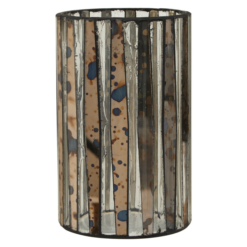 Glass Tabletop Tealight Holder, 20cm H x 13cm W x 13cm D