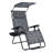  33" Wide XXL Zero Gravity Outdoor Lounge Chair w/ Canopy, Gray