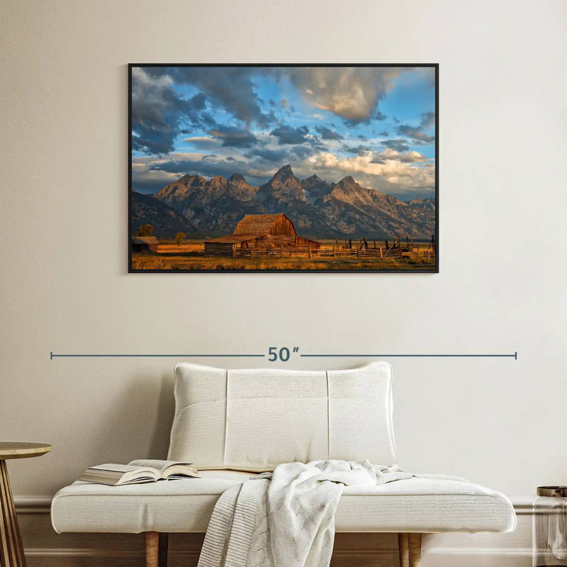 Rustic Wyoming, Cadre flottant noir, 43 po x 29 po