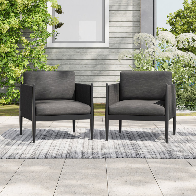 Fauteuil club d'extérieur 2 pièces