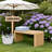 Bamboo Dining Bench, Farmhouse Decor Indoor Kitchen Table Bench(Nature)-931621989