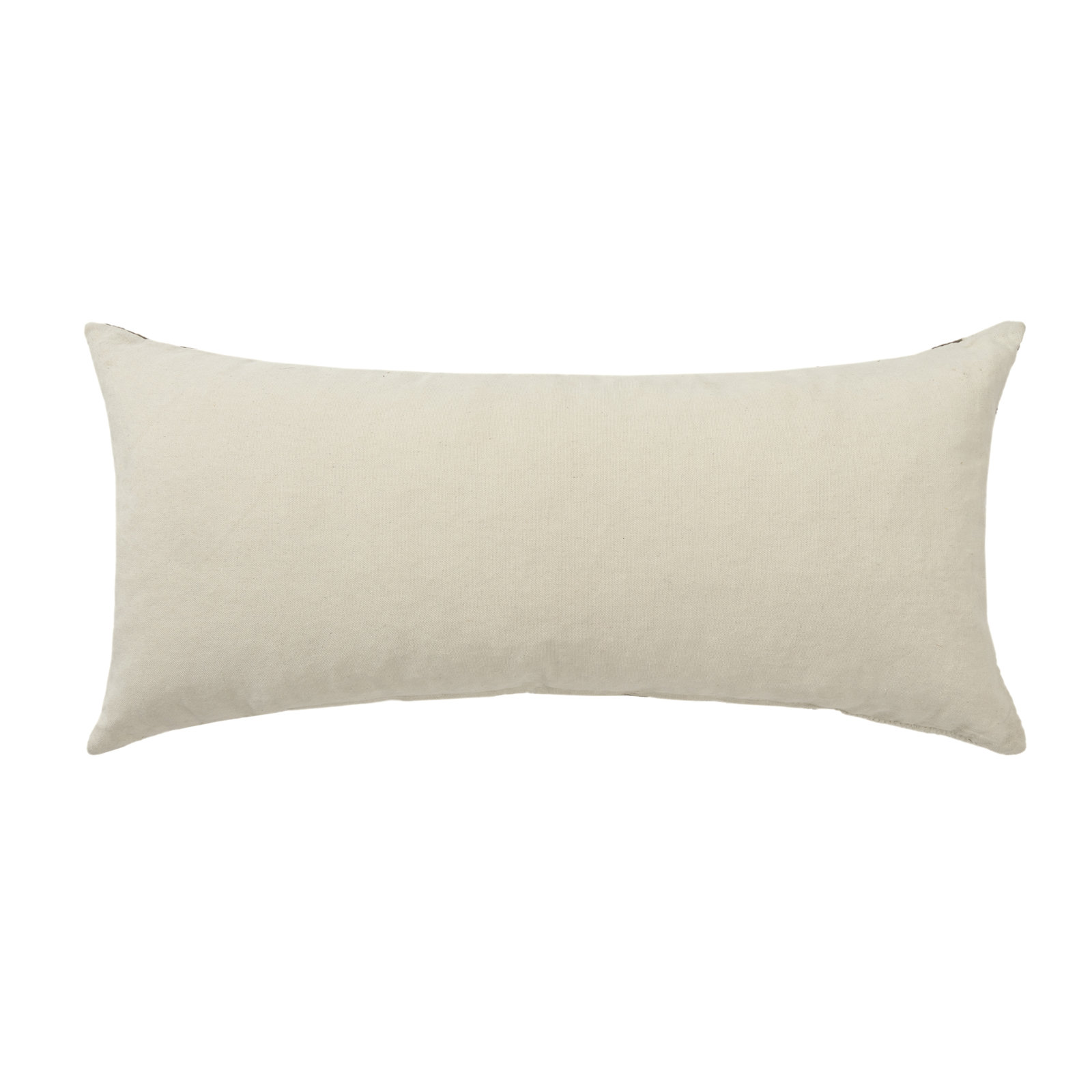 Atelier Contemporary Geometric Hand-Woven Throw Pillow, Rectangular 14"H x 28"W, Pillow Cover Only - No Insert, Brown/Orange