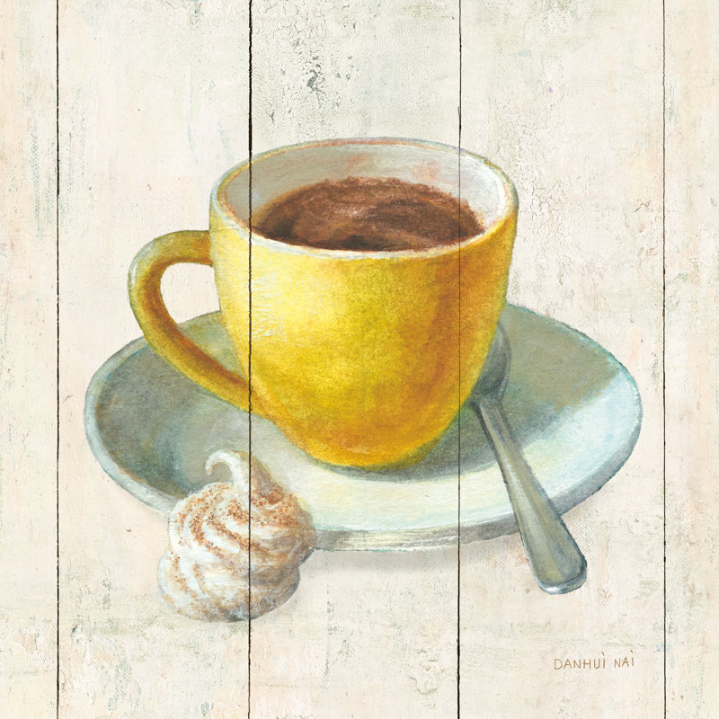 «Wake Me Up Coffee IV» par Danhui Nai - peinture sur toile tendue, H 20 po x l 20 po x P 1,25 po