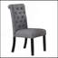 Ensemble de 2 chaises de salle à manger en tissu gris anthracite