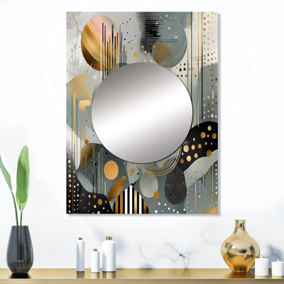 Palmateer Soft Colors Marble Abstract V - Miroir mural décoratif en marbre, miroir moderne, impression d'art en métal