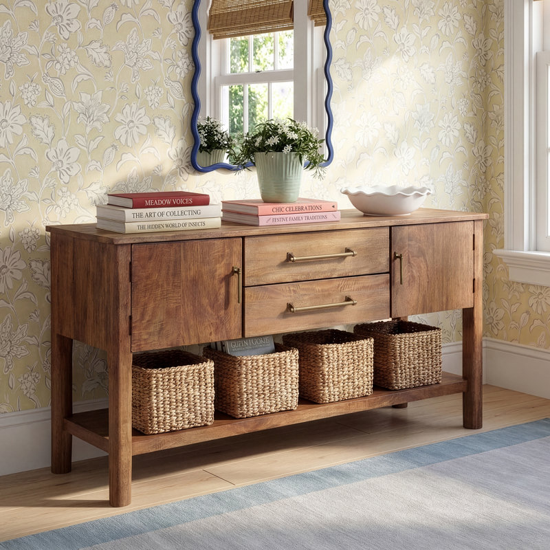 Quinn 59.75'' Solid Wood Console Table
