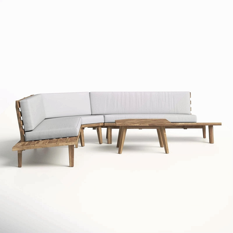 HILLCREST V Shaped 4-Piece Sofa Set
