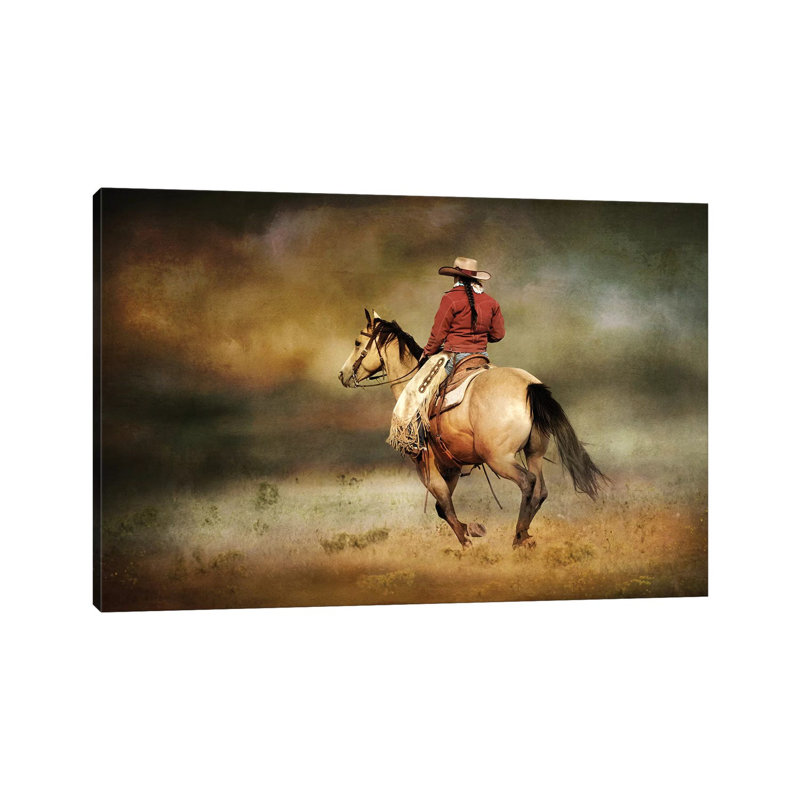 Running Horse by Rhonda Thompson - Wrapped Canvas Gallery-Wrapped Canvas Giclée, 20.32 cm H x 30.48 cm W