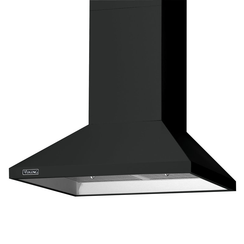 36" Wide Chimney Wall Hood + Ventilator, Antique Bronze