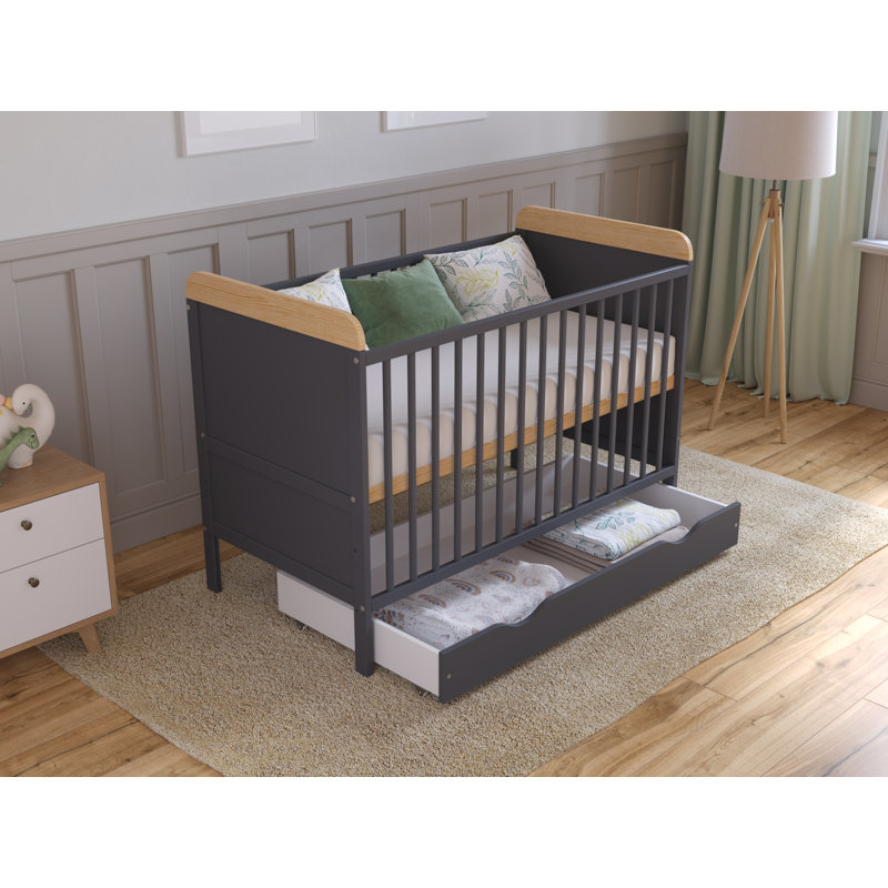 Thorgund Cot Bed, Anthracite/Pine