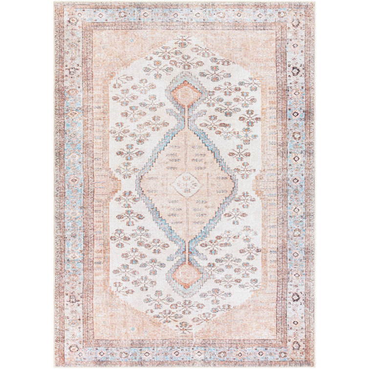 Ruggable 148296 Leyla Cream Vintage 2-1/2' x 7' Indoor/Outdoor