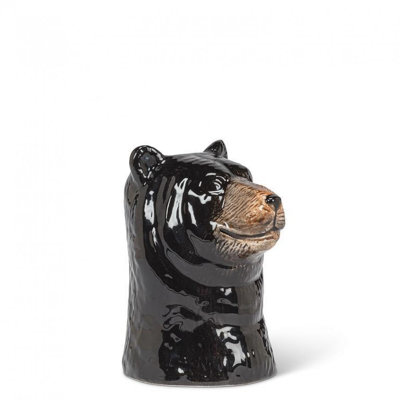 Black Bear Head Bud Vase