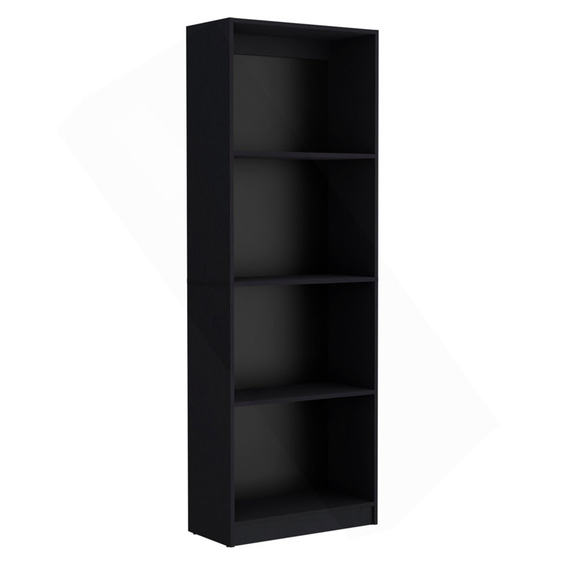 Ensemble de bibliothèque 3 pièces Lainor, 74 po de largeur avec 13 tablettes, ensemble de salon noir, Noir