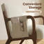 Fauteuil Mid-Century moderne en bois massif avec assise rembourrée de 6,69 po d'épaisseur