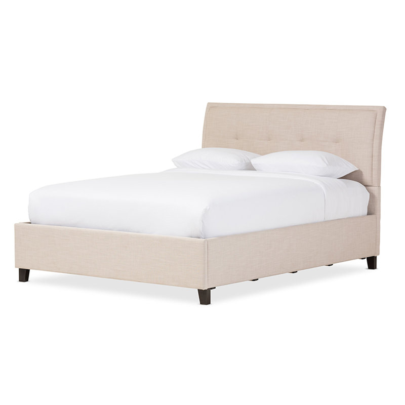 Horicon Upholstered Platform Storage Bed, Beige