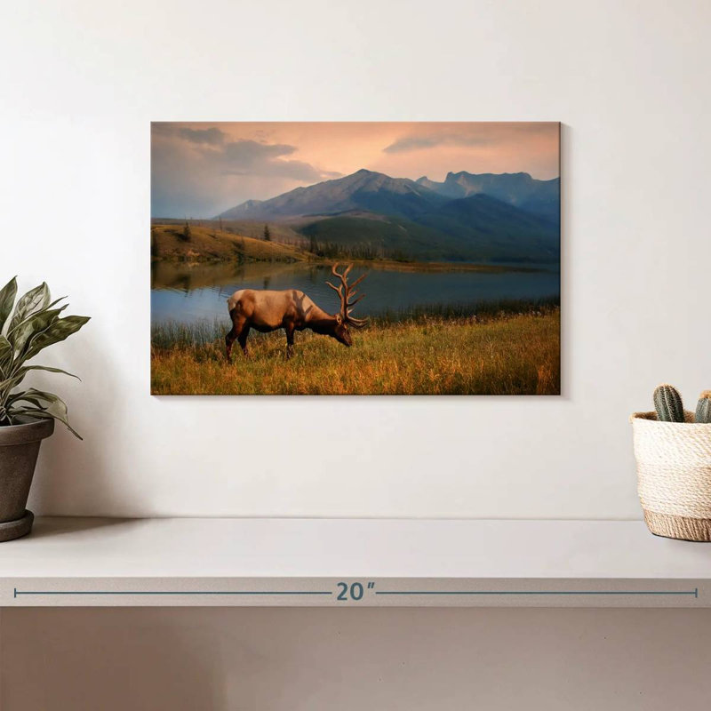 Brampt Lakeside Elk, 8" H x 12" W