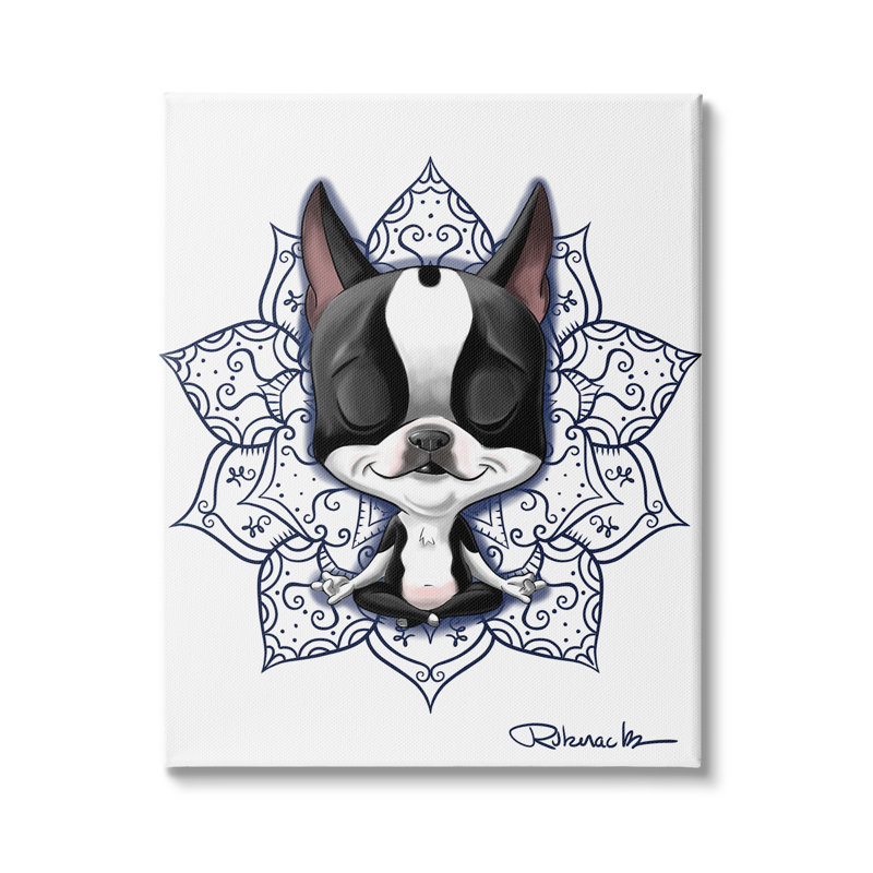 Motif de chiot Relaxed, Toile tendue, H 48 po x l 36 po x P 1,5 po