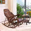 Chaise berçante décontractée en rotin naturel tissé-106811609
