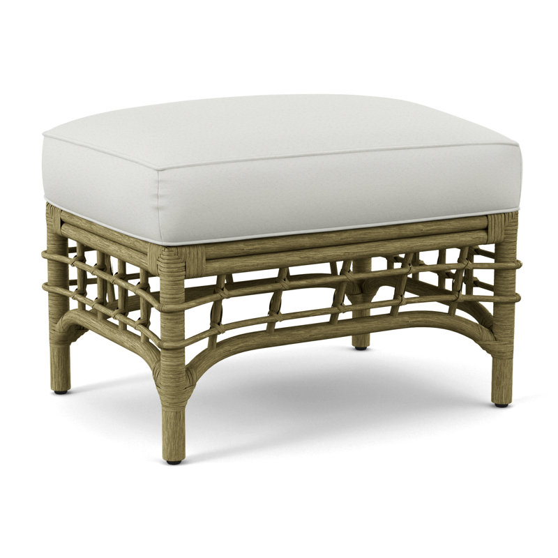Bridgehampton Ottoman, Oslo Ivory; 0820-91, Celery