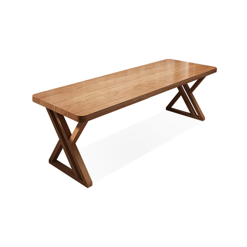 Light brown Rectangular Solid Wood Writing desk, 29.53"H*70.87"W*27.56"D