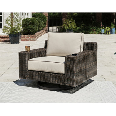 Fauteuil pivotant d'extérieur avec coussin Coastline Bay