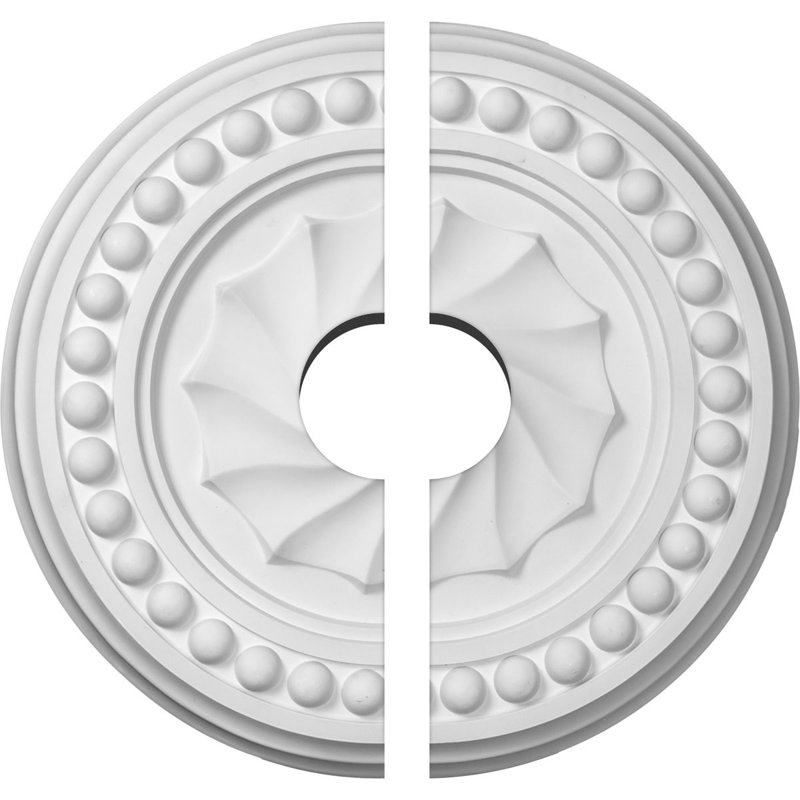 Endurathane Foster Shell Ceiling Medallion, 15 3/4"OD x 3 1/2"ID x 2"P (Fits Canopies up to 9 5/8"), Two Piece, Factory Primed
